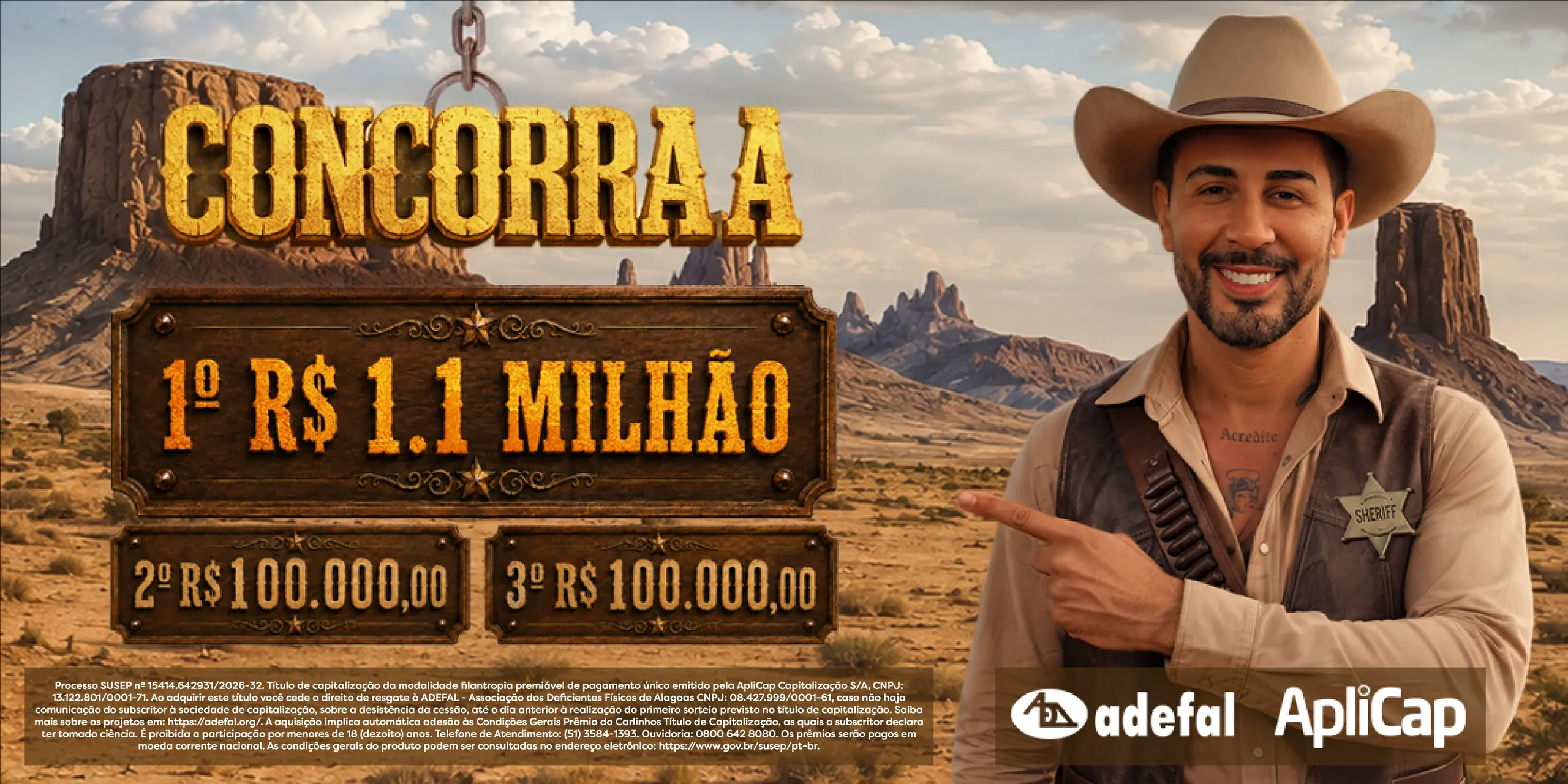 Concorra a R$ 1,1 Milhão - Prêmios do Carlinhos